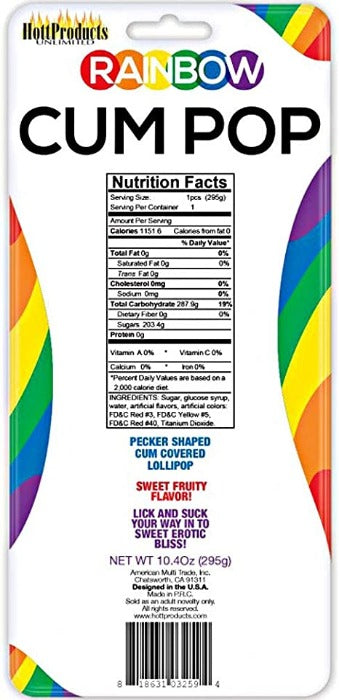 Rainbow ''Cum'' Pop Candy Popsicle