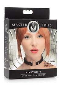 MS "Kinky Kitty" Slim Choker Collar -Blk