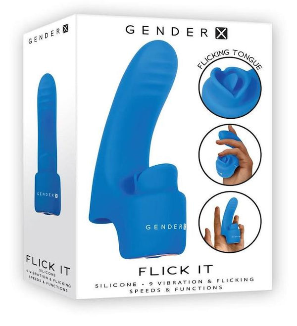 Gender X 'Flick It' Vibrator –Blue