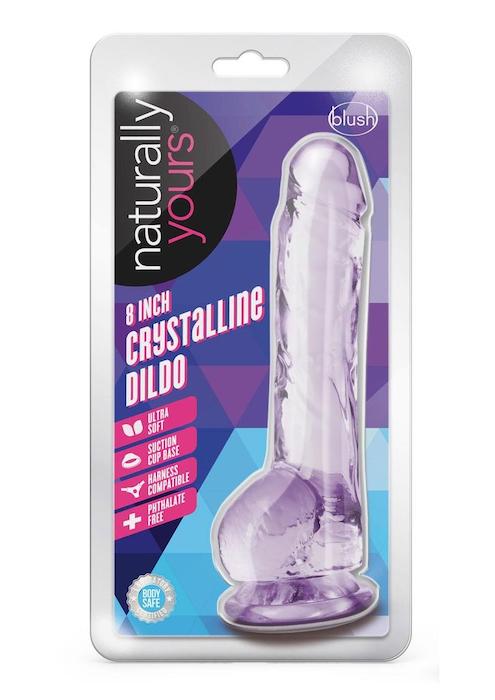 Nat Yours 8 Inch Crystalline Dildo -Purple
