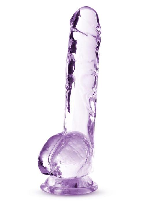Nat Yours 8 Inch Crystalline Dildo -Purple