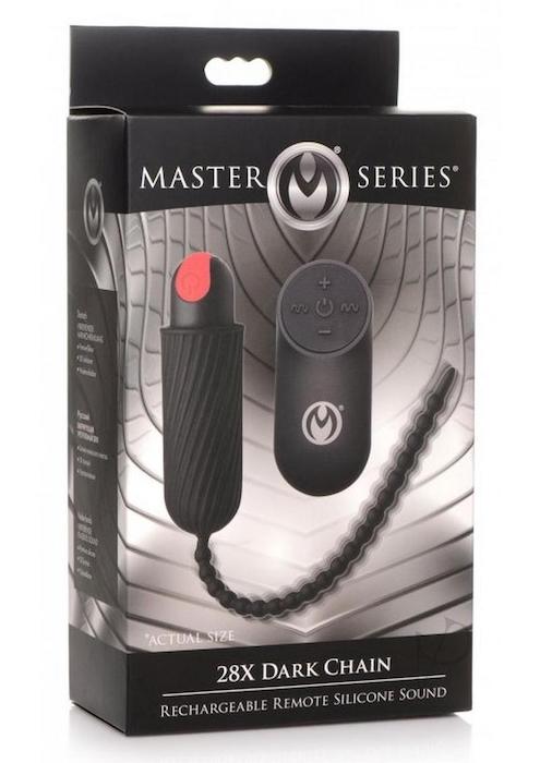 MS "28X Dark Chain" Urethral Sound w/Remote