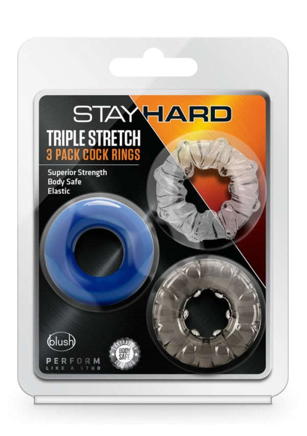 Stay Hard 'Triple Stretch' C/Rings 3-Pk