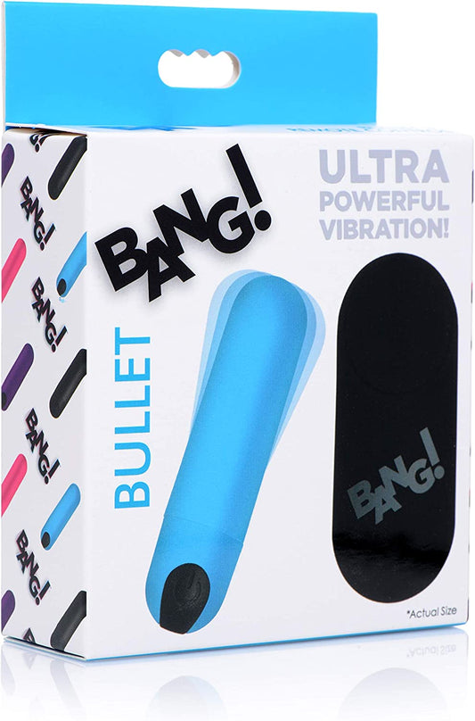 Bang "Powerful" Vibrating Bullet w/ Remote  -Blue