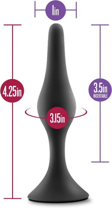 Luxe Beginner Anal Plug "Medium" -Black