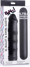 BANG! ''Swirl'' Sleeve and XL Silicone Bullet -Black