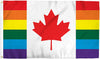 ''Canadian'' Pride Rainbow Flag 3 x 5 ft