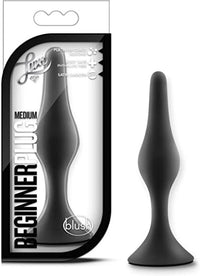 Luxe Beginner Anal Plug "Medium" -Black