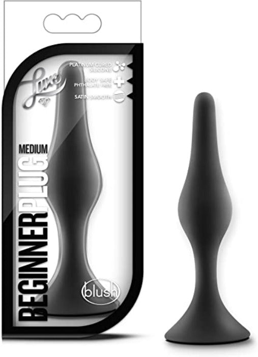 Luxe Beginner Anal Plug "Medium" -Black