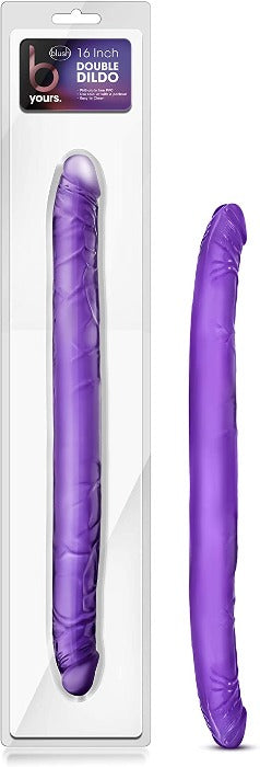 B Yours "Double" Dildo 18" -Purple