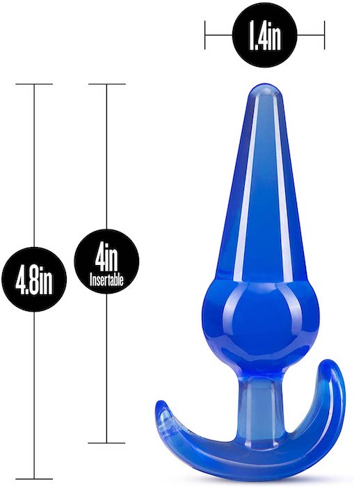 B Yours "Large" Slim Anal Plug -Blue