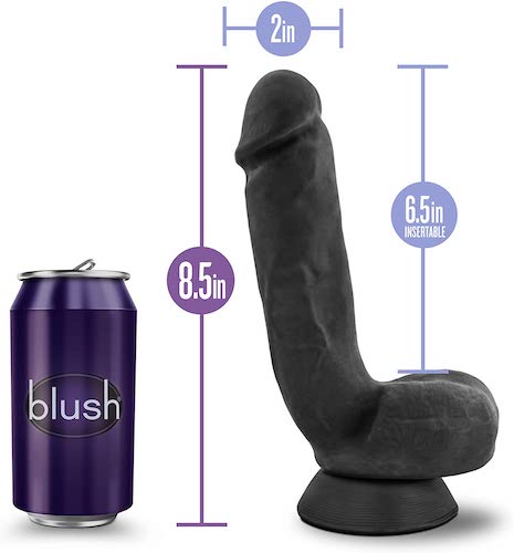 Au Naturel Bold 8.5 "Pound" Dildo -Blk
