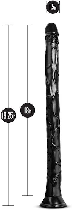 Jet Black Mamba 19.25" Long Dildo