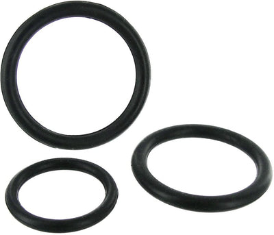Silicone "Triple" Cock Ring Set -Black