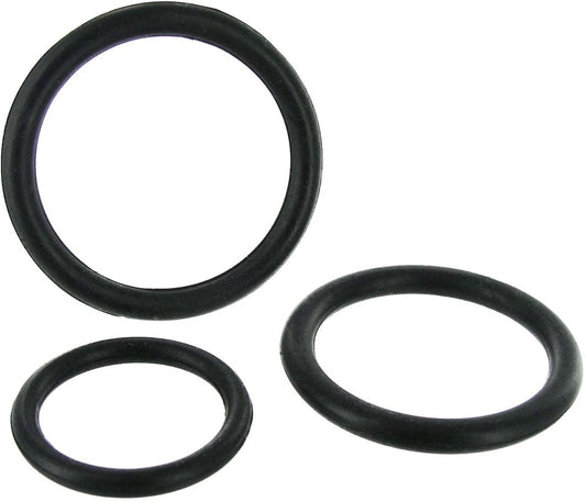 Silicone "Triple" Cock Ring Set -Black