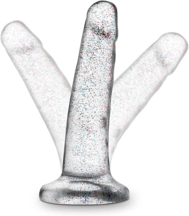 Naturally Yours 'Glitter' Dong 5.5 inch -Clear