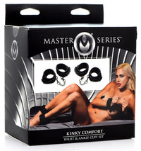 MS Kinky "Comfort" Wrist & Ankle Cuff Set -Black