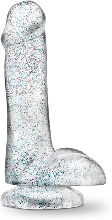 Naturally Yours 'Glitter' Dong 5.5 inch -Clear