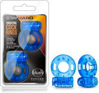 Stay Hard "2 Vibrating" C/Rings Blue