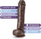 Dr. Skin ''Mr. Savage'' 11 Inch Dildo -Chocolate