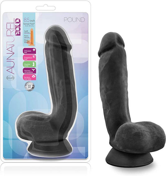 Au Naturel Bold 8.5 "Pound" Dildo -Blk