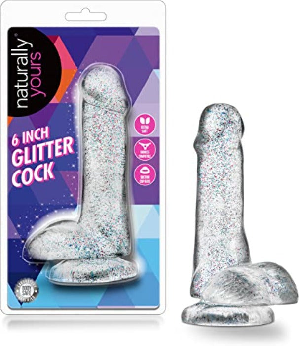 Naturally Yours 6 Inch 'Glitter' Cock w/Balls