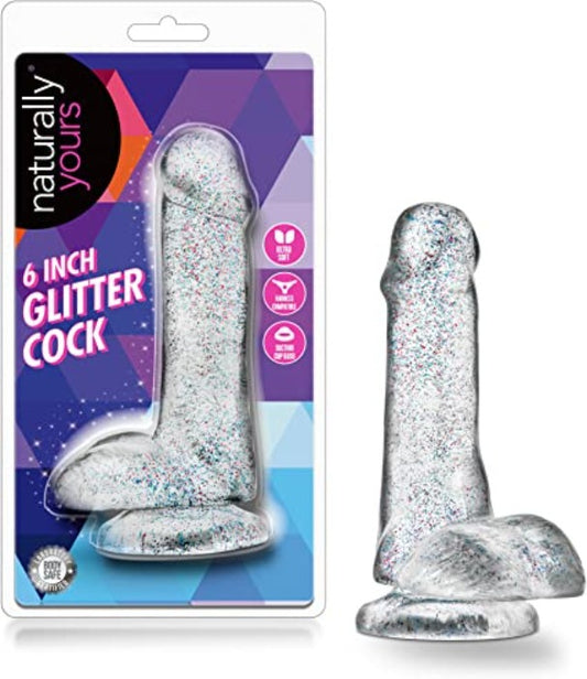 Naturally Yours 6 Inch 'Glitter' Cock w/Balls