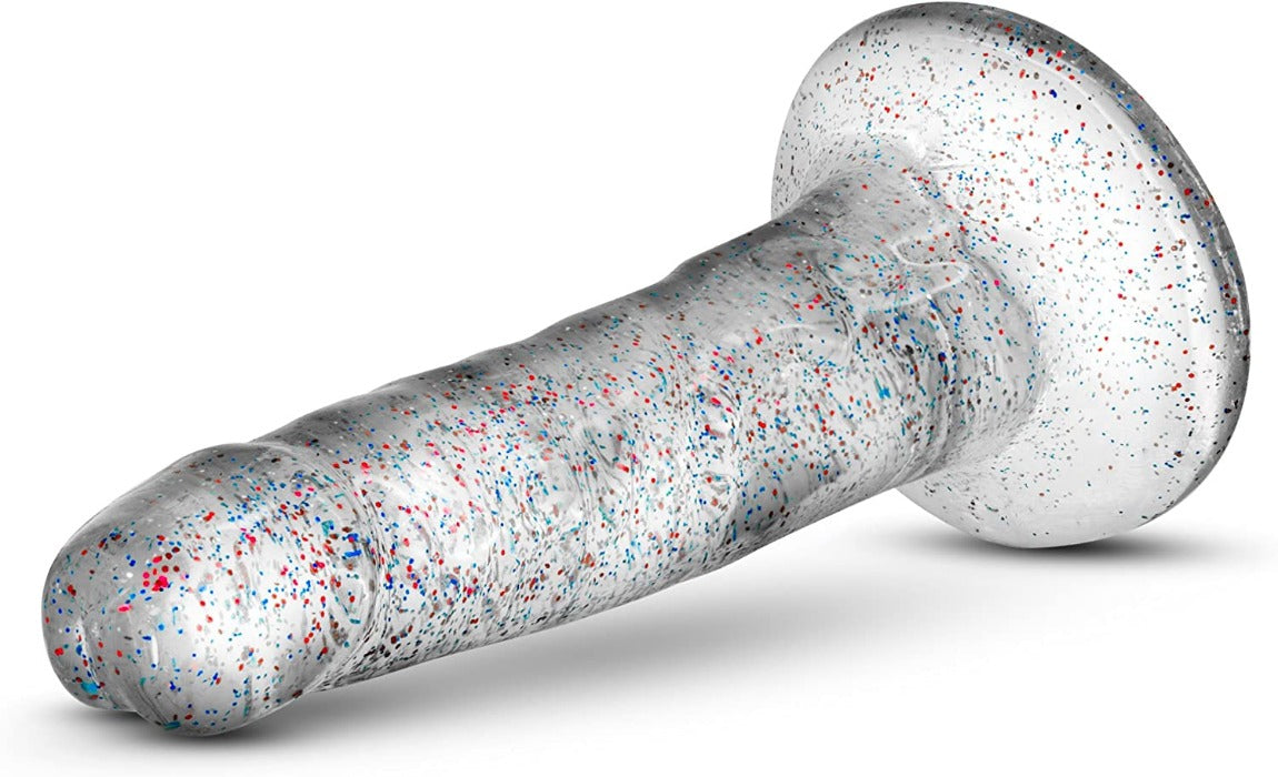 Naturally Yours 'Glitter' Dong 5.5 inch -Clear