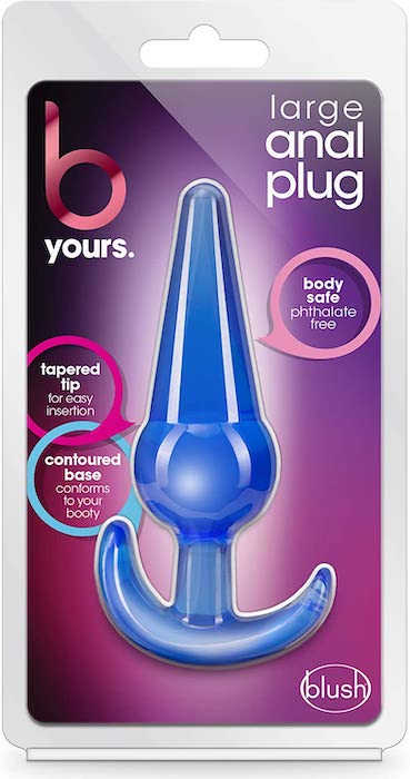 B Yours "Large" Slim Anal Plug -Blue