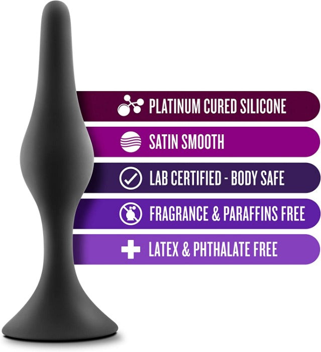 Luxe Beginner Anal Plug "Medium" -Black