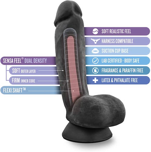 Au Naturel Bold 8.5 "Pound" Dildo -Blk