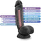 Au Naturel Bold 8.5 "Pound'' Dildo -Blk