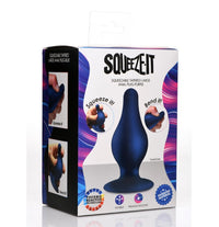 Squeeze-It "Squeezable" Tapered Large Anal Plug -Blue