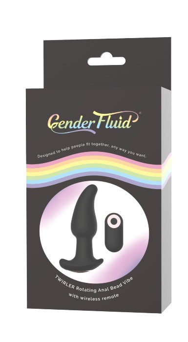Gender Fluid "Twirler" Anal Vibe -Black