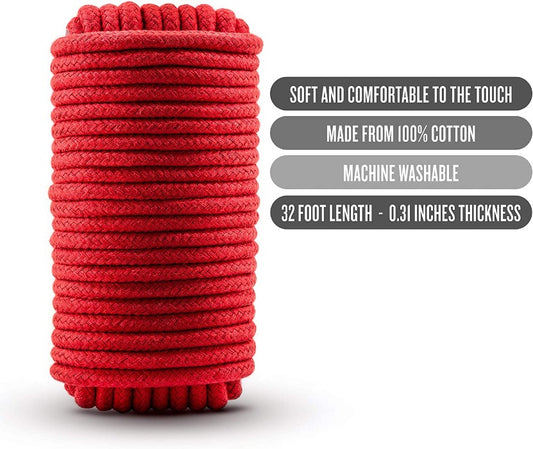 Temptasia Bondage Rope (32 Ft) -Red