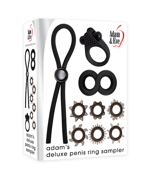Adam's "Deluxe 9 Pc" Penis Ring Sampler Kit