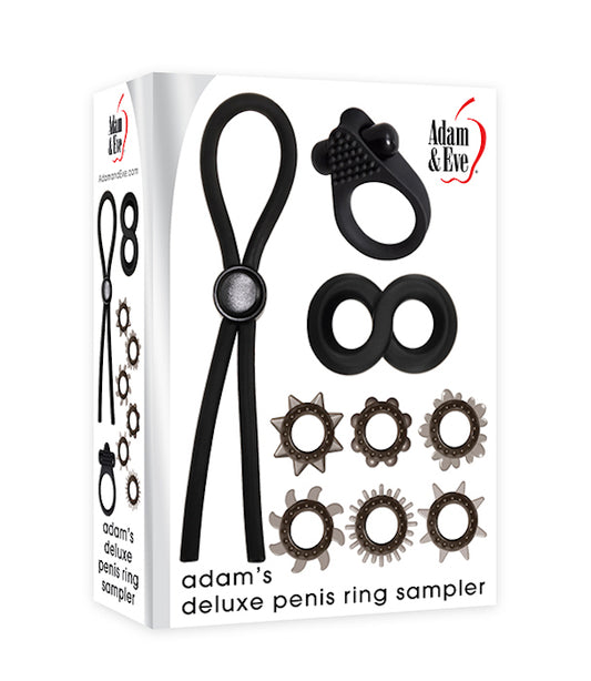 Adam's "Deluxe 9 Pc" Penis Ring Sampler Kit