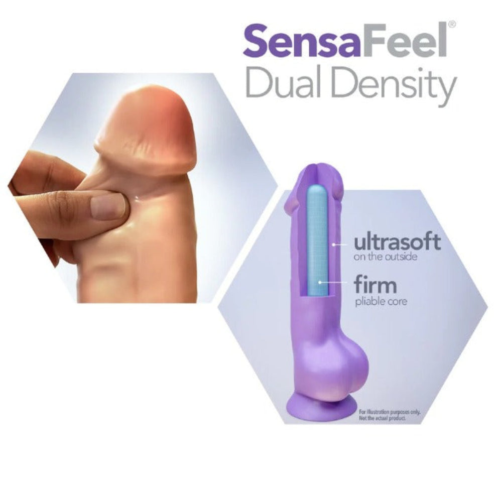 Au Naturel 'Mr. Perfect' 8.5 in Dildo w/ Balls -Beige