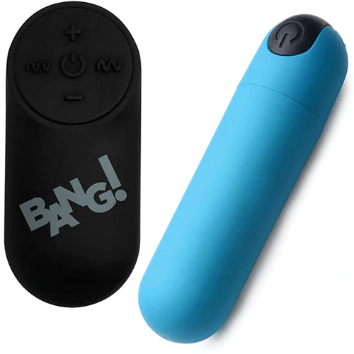 Bang "Powerful" Vibrating Bullet w/ Remote  -Blue