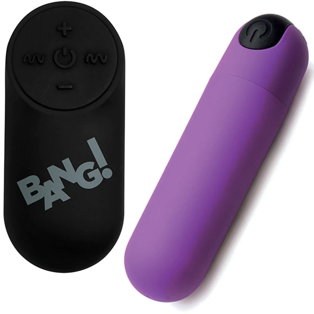 Bang Powerful Vibrating Bullet w/ Remote  -Purple