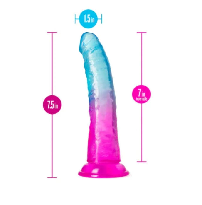 B Yours "Beautiful Sky" 7 Inch Dildo -Sunset