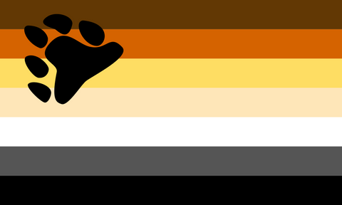 ''Bear'' Pride Stick Flag 4 x 6 in