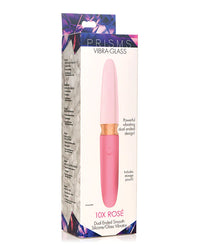 Prisms Smooth 10X ''ROSE'' Vibra-Glass -Dildo