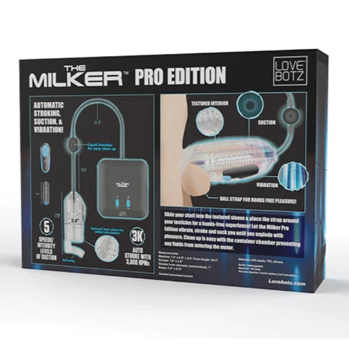 LoveBotz "Auto Milker" Intense 13X Pro Edition Sucking Masturbator -Black