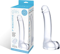 gläs 7" Realistic Curved G-Spot Glass Dildo