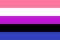 ''Genderfluid'' Pride Stick Flag 4 x 6 in