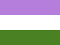 ''Genderqueer'' Pride Stick Flag 4 x 6 in