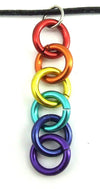 Drop Rings Rainbow Necklace