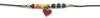 Heart Charm Necklace w/ Rainbow Beads