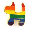Rainbow Dog Lapel Pin